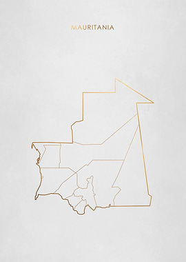 Gold Mauritania Map
