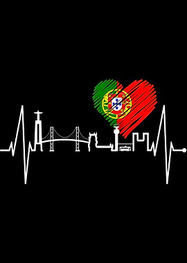 Lisbon Skyline Heartbeat