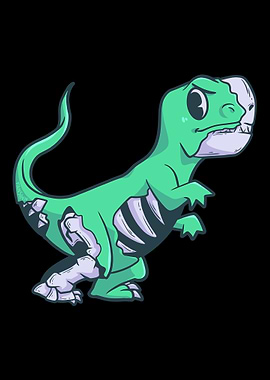 Trex extinct dinosaur skel