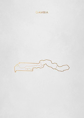 Gold Gambia Map