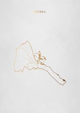 Gold Eritrea Map