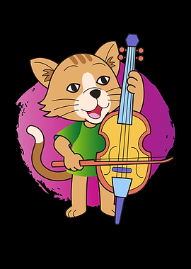 Cello Cat Violin