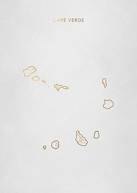 Gold Cape Verde Map
