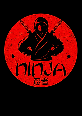 Japanese Ninja Red Sun