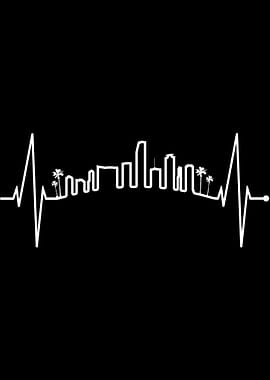 Miami Skyline Heartbeat