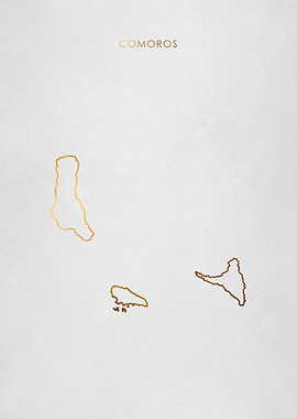 Gold Comoros Map