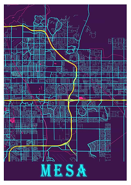 Mesa Neon City Map