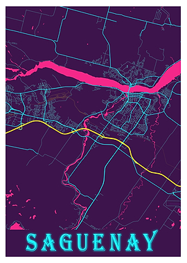 Saguenay Neon City Map