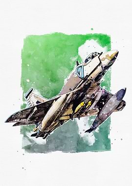 A4 Skyhawk Watercolor