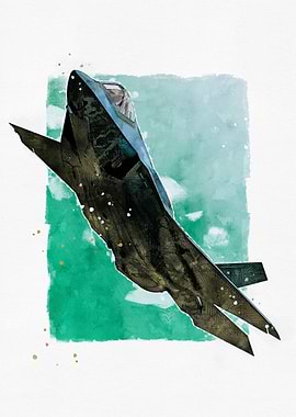 F35 Lightning Watercolor