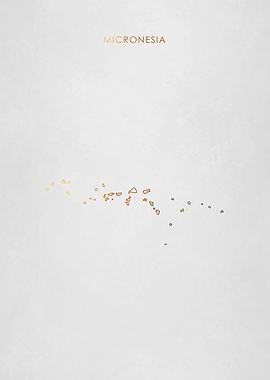 Gold Micronesia Map
