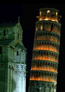 Tower of Pisa by Night