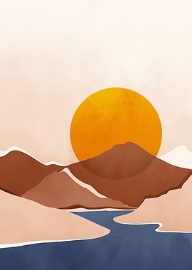 Sunset in the mountains