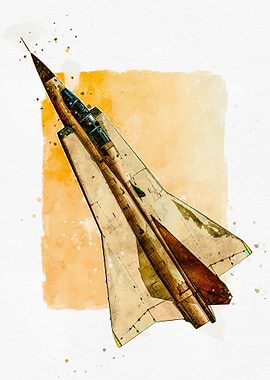 J35 Draken Watercolor