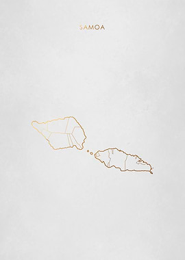 Gold Samoa Map
