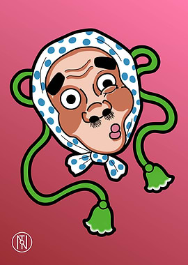 Hyottoko- Japanese Mask