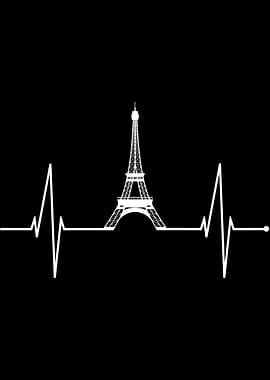 Paris Skyline Heartbeat