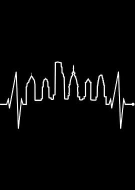 Philadelphia Skyline Heart