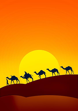 Sunset Camel 2d
