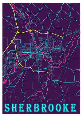 Sherbrooke Neon City Map
