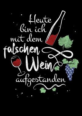 Lustiger Wein Spruch