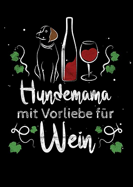 Hunde und Wein Weintrinker