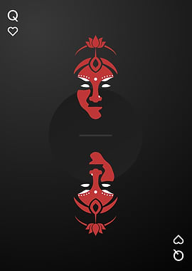 Indian Card Suit QUEEN