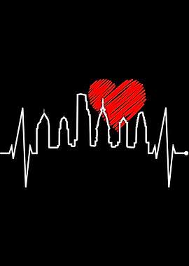 Philadelphia Skyline Heart