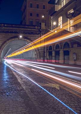 Long Exposure tunnel Rome