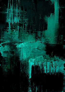Emerald black abstract