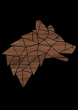 Walnut Wood Wolf