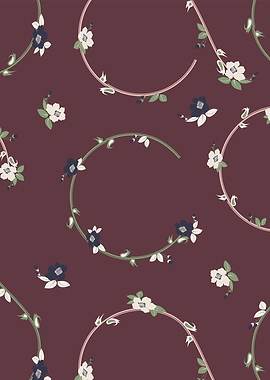 burgundy floral wreath