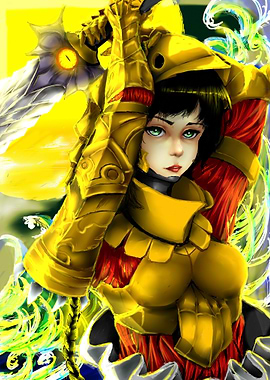 Gold Oceanic Lady Knight