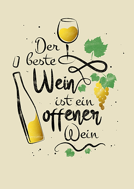 Witziger Wein Spruch