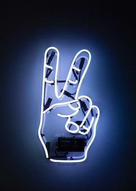 Peace Sign neon