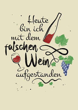Witziger Wein Spruch