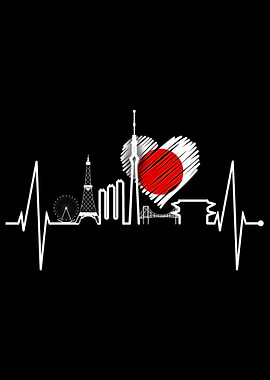Tokyo Skyline Heartbeat