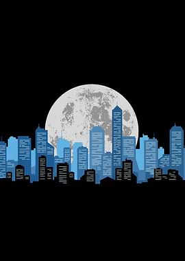 Moon Light Cityscape