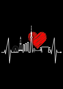 Tokyo Skyline Heartbeat