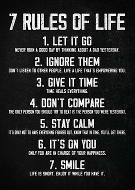 7 Rules Of Life Vintage