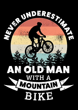 Old Man with Mountain Bike