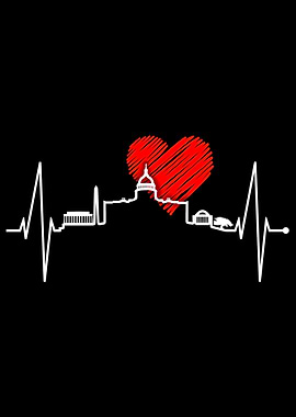 Washington Skyline Heart