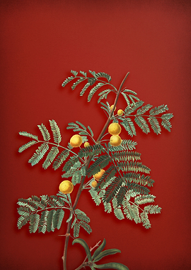 Sweet Acacia on Red