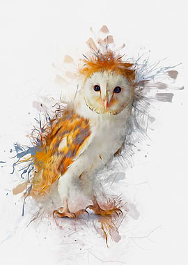 Barn Owl Painting