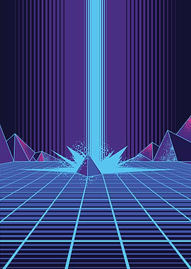 Neon light from above