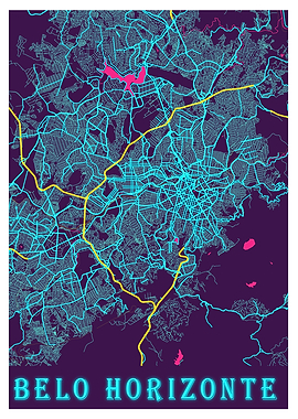 Belo Horizonte Neon Map