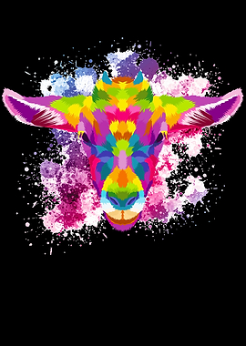 Pop Art Colorful Sheep