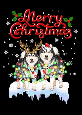 Alaska Malamute Christmas