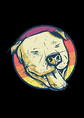 Dog Head In right retro co