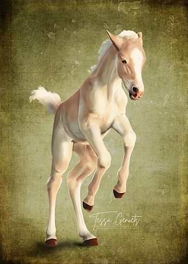 Young haflinger foal